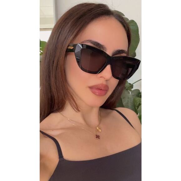 NEW Bottega Veneta BV1218S Black Cat Eye Sunglasses main image 4